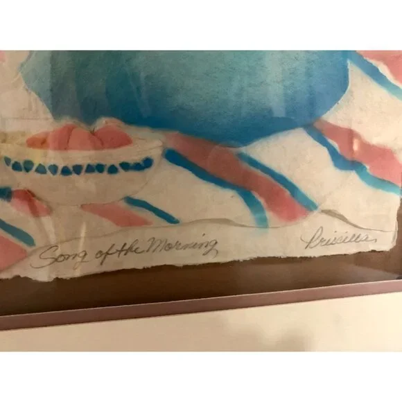 Figi Graphics Art Song Of The Morning Signed Priscillia 1992 With Original Tag
